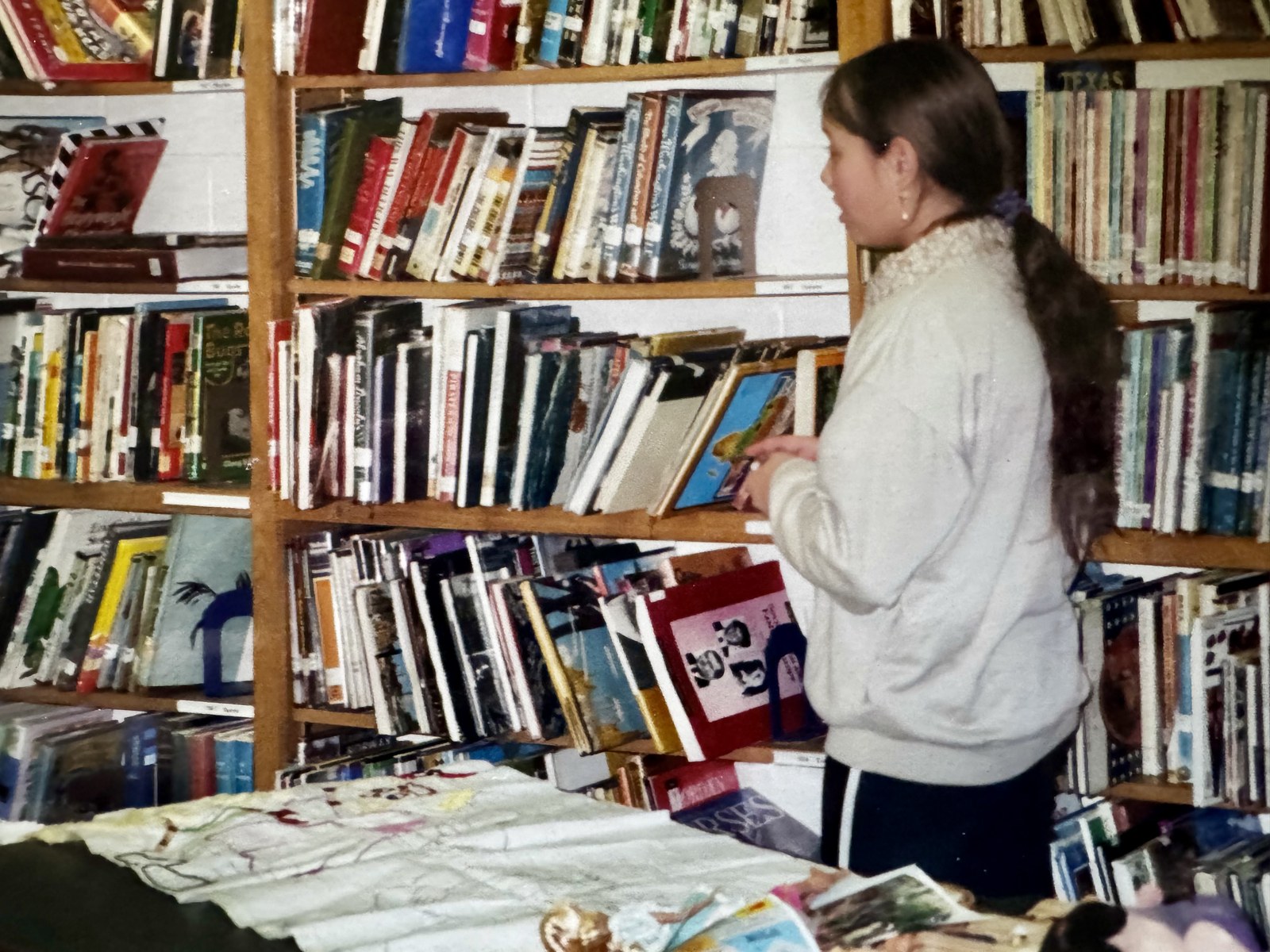 The school library back in the United States